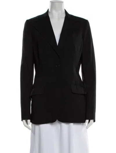 Pre-owned Dolce & Gabbana Virgin Wool Blazer In Black