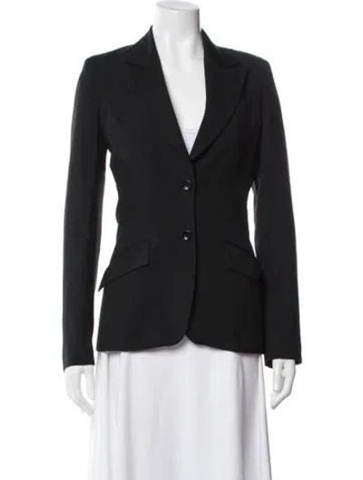 Pre-owned Dolce & Gabbana Virgin Wool Blazer In Black