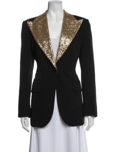 Pre-owned Dolce & Gabbana Virgin Wool Blazer In Black