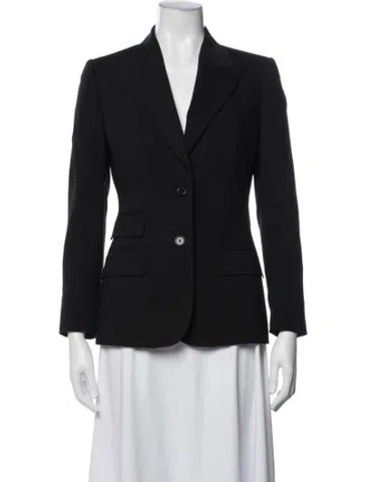 Pre-owned Dolce & Gabbana Virgin Wool Blazer In Black