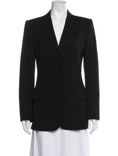 Pre-owned Dolce & Gabbana Virgin Wool Blazer In Black