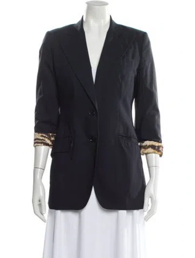Pre-owned Dolce & Gabbana Virgin Wool Blazer In Blue