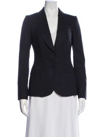 Pre-owned Dolce & Gabbana Virgin Wool Blazer In Blue