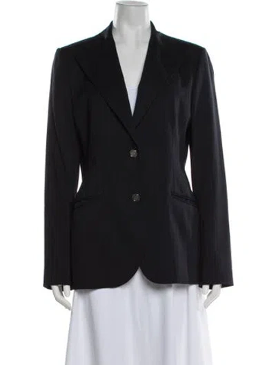 Pre-owned Dolce & Gabbana Virgin Wool Blazer In Blue