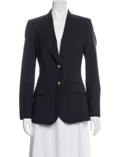Pre-owned Dolce & Gabbana Virgin Wool Blazer In Blue