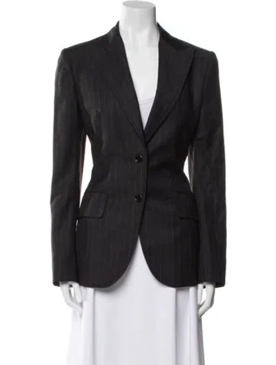 Pre-owned Dolce & Gabbana Virgin Wool Blazer In Gray