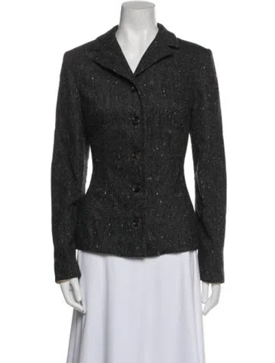 Pre-owned Dolce & Gabbana Virgin Wool Blazer In Gray