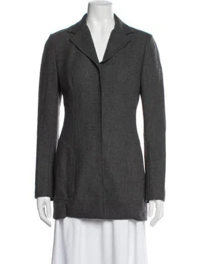 Pre-owned Dolce & Gabbana Virgin Wool Blazer In Gray
