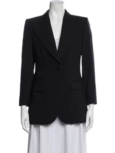 Pre-owned Dolce & Gabbana Virgin Wool Blazer In Gray