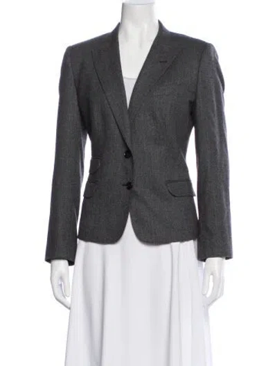 Pre-owned Dolce & Gabbana Virgin Wool Blazer In Gray