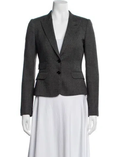 Pre-owned Dolce & Gabbana Virgin Wool Blazer In Grey