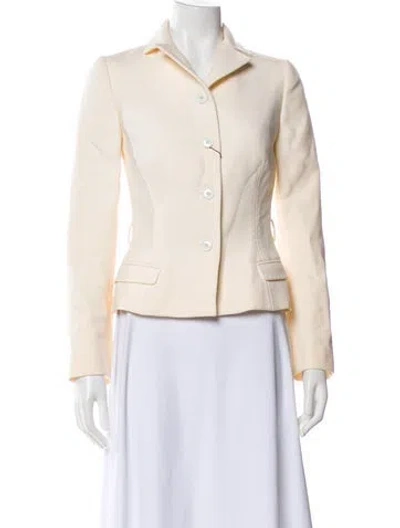 Pre-owned Dolce & Gabbana Virgin Wool Blazer In Neutral