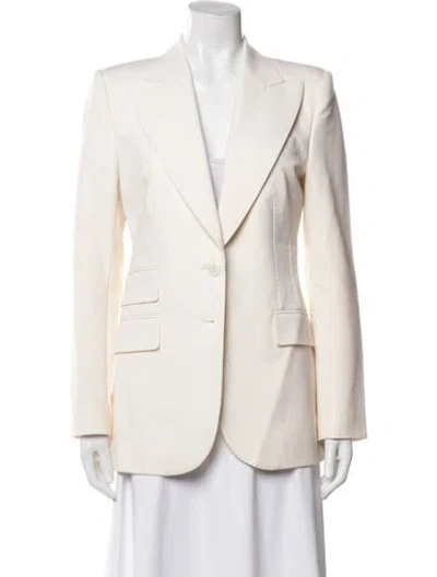 Pre-owned Dolce & Gabbana Virgin Wool Blazer In Neutral