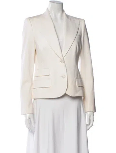 Pre-owned Dolce & Gabbana Virgin Wool Blazer In Neutrals