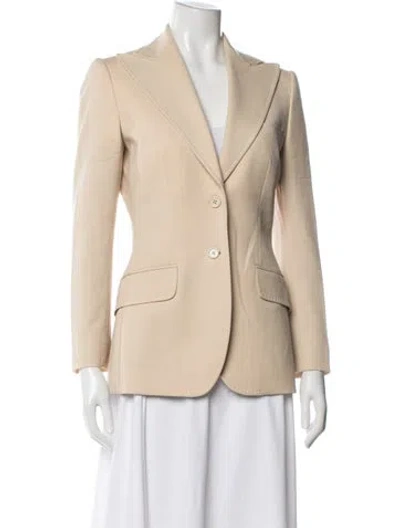 Pre-owned Dolce & Gabbana Virgin Wool Blazer In Neutrals