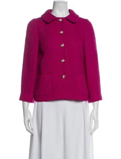 Pre-owned Dolce & Gabbana Virgin Wool Blazer In Pink