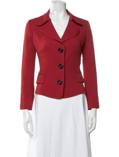 Pre-owned Dolce & Gabbana Virgin Wool Blazer In Red