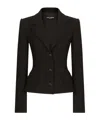 Dolce & Gabbana Virgin Wool-blend Blazer In Black