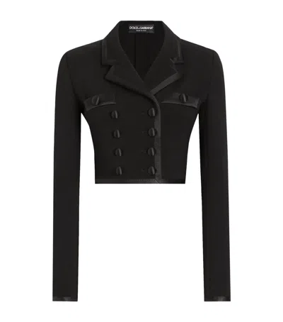 Dolce & Gabbana Virgin Wool-blend Cropped Blazer