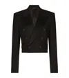 Dolce & Gabbana Virgin Wool-blend Cropped Blazer