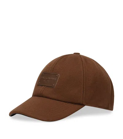 Dolce & Gabbana Virgin Wool-blend Logo Baseball Cap