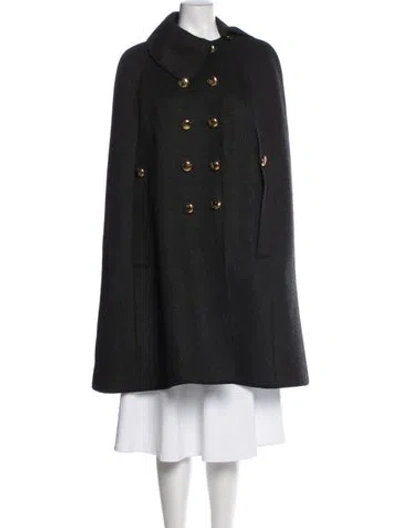Pre-owned Dolce & Gabbana Virgin Wool Cape In Gray