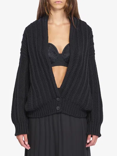 Dolce & Gabbana Virgin Wool Cardigan In Black