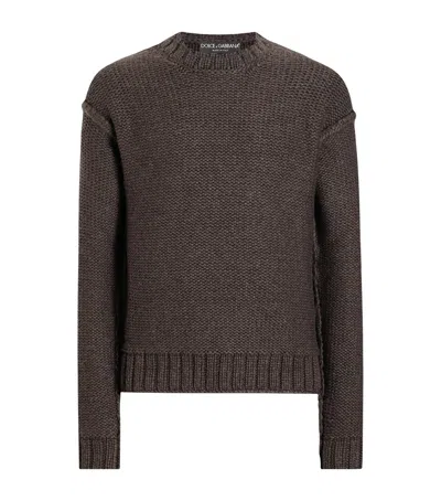 Dolce & Gabbana Virgin-wool Cashmere Sweater In Multi