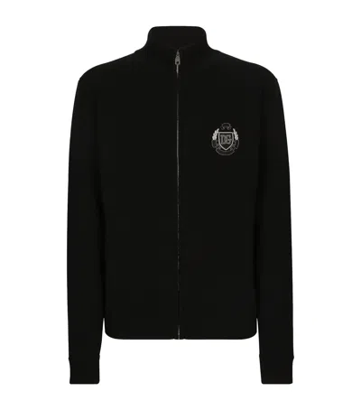 Dolce & Gabbana Logo-embroidered Cardigan In Multi