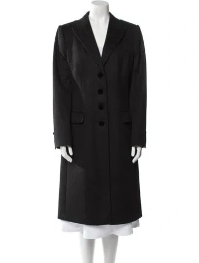 Pre-owned Dolce & Gabbana Virgin Wool Coat In Black