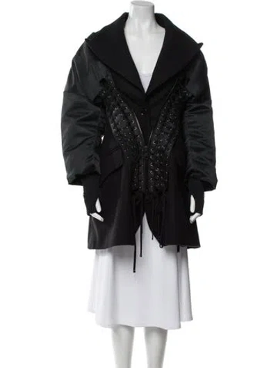 Pre-owned Dolce & Gabbana Virgin Wool Coat In Black