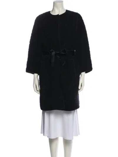 Pre-owned Dolce & Gabbana Virgin Wool Coat In Black