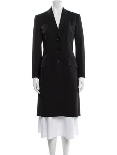 Pre-owned Dolce & Gabbana Virgin Wool Coat In Black