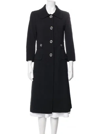 Pre-owned Dolce & Gabbana Virgin Wool Coat In Black