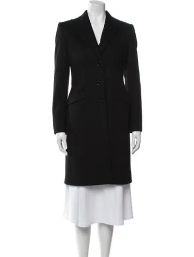 Pre-owned Dolce & Gabbana Virgin Wool Coat In Black