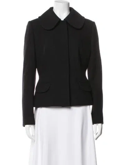 Pre-owned Dolce & Gabbana Virgin Wool Coat In Black