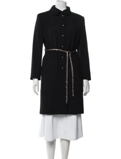 Pre-owned Dolce & Gabbana Virgin Wool Coat In Black