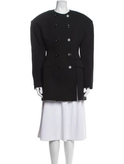 Pre-owned Dolce & Gabbana Virgin Wool Coat In Black