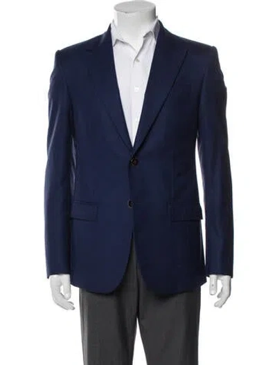 Pre-owned Dolce & Gabbana Virgin Wool Coat In Blue