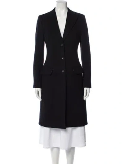 Pre-owned Dolce & Gabbana Virgin Wool Coat In Blue