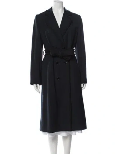 Pre-owned Dolce & Gabbana Virgin Wool Coat In Blue