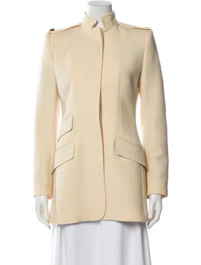 Pre-owned Dolce & Gabbana Virgin Wool Coat In Neutral