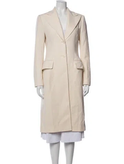 Pre-owned Dolce & Gabbana Virgin Wool Coat In Neutrals