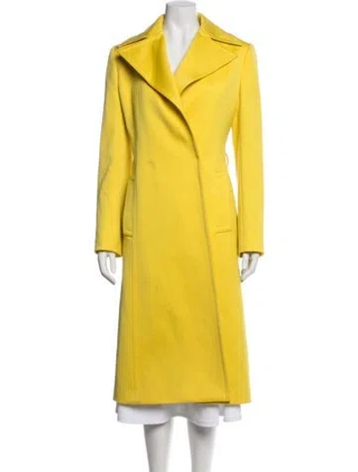 Pre-owned Dolce & Gabbana Virgin Wool Coat In Yellow