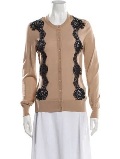 Pre-owned Dolce & Gabbana Virgin Wool Colorblock Pattern Sweater In Neutral