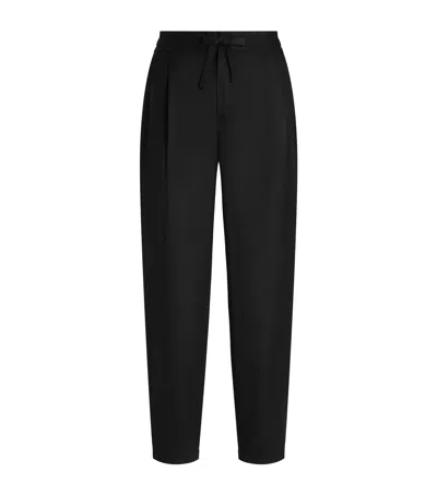 Dolce & Gabbana Virgin Wool-cotton Trousers In Black