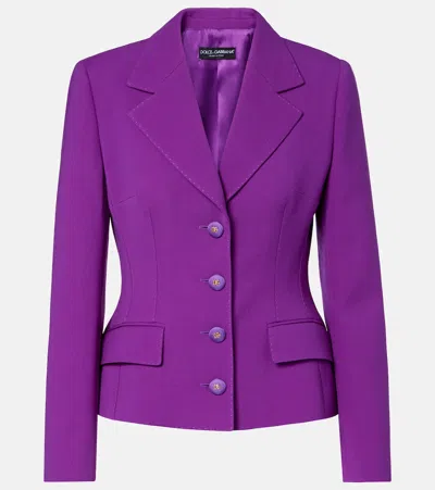 DOLCE & GABBANA VIRGIN WOOL CRÊPE BLAZER