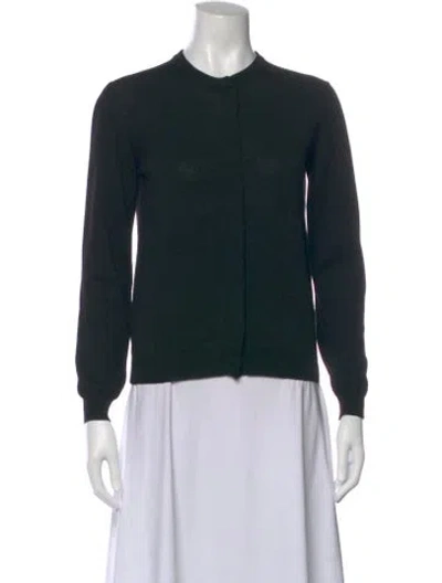 Pre-owned Dolce & Gabbana Virgin Wool Crew Neck Sweater In Black