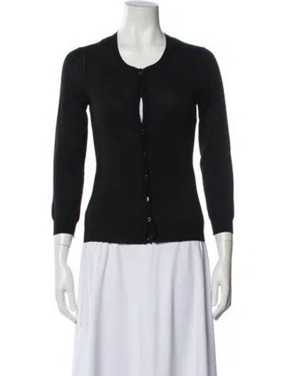 Pre-owned Dolce & Gabbana Virgin Wool Crew Neck Sweater In Black