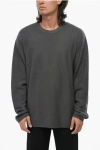 Dolce & Gabbana Gray Wool Knitted Round Neck Pullover Sweater In Gray